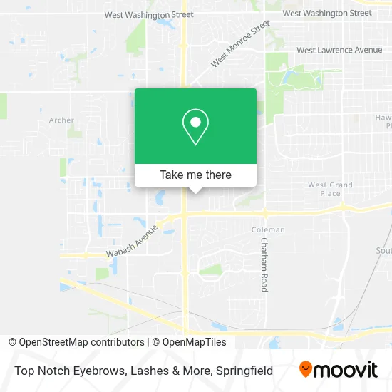 Top Notch Eyebrows, Lashes & More map
