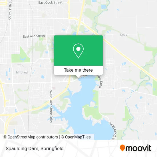 Spaulding Dam map