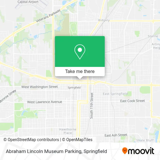 Abraham Lincoln Museum Parking map