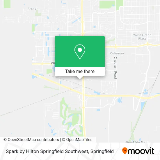 Spark by Hilton Springfield Southwest map