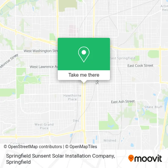 Springfield Sunsent Solar Installation Company map