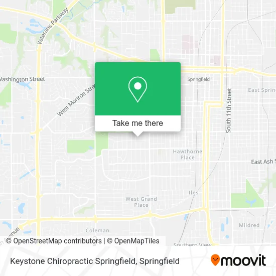 Keystone Chiropractic Springfield map