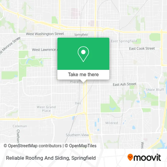 Reliable Roofing And Siding map