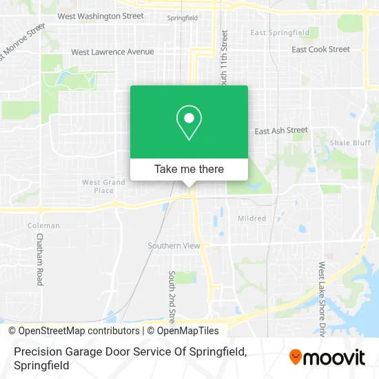 Precision Garage Door Service Of Springfield map