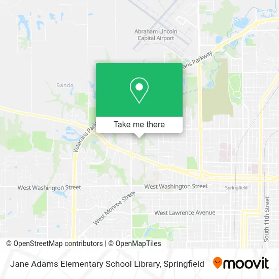 Jane Adams Elementary School Library map