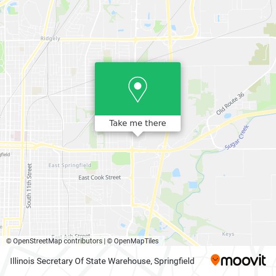 Illinois Secretary Of State Warehouse map