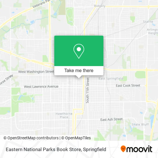 Eastern National Parks Book Store map