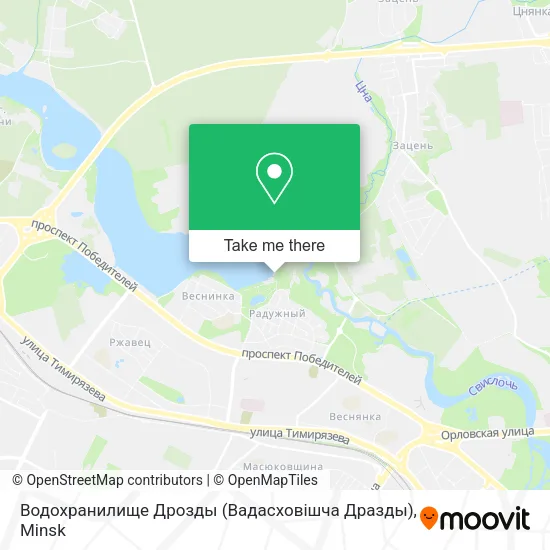 Водохранилище Дрозды (Вадасховішча Дразды) map