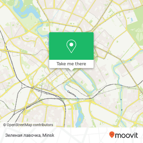 Зеленая лавочка map