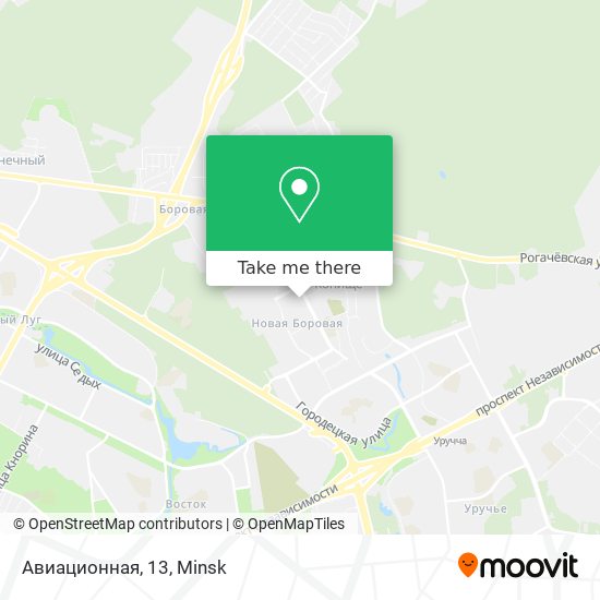 Авиационная, 13 map