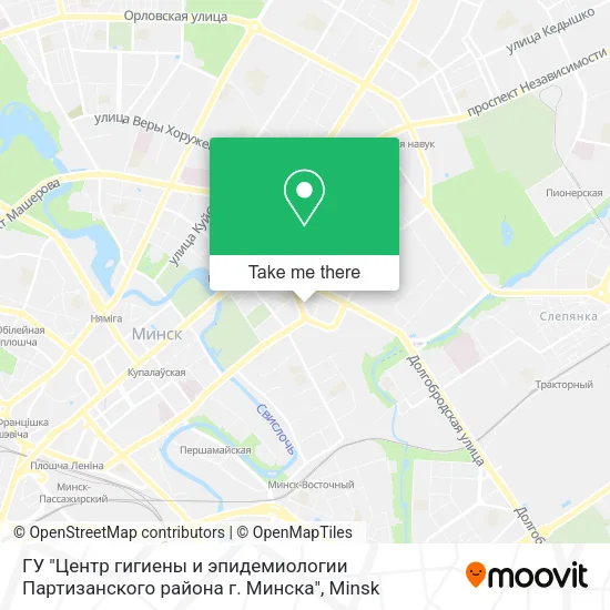 ГУ "Центр гигиены и эпидемиологии Партизанского района г. Минска" map