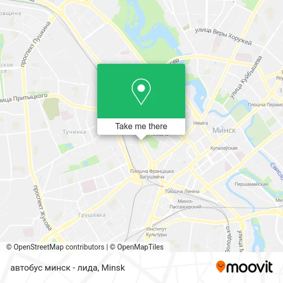 автобус минск - лида map