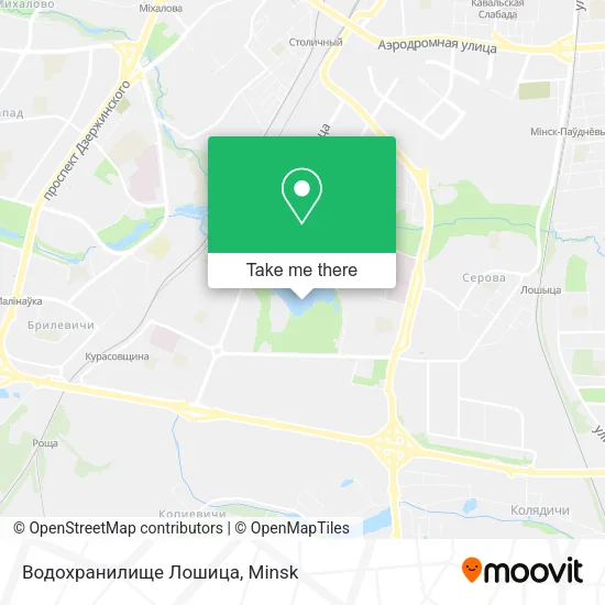 Водохранилище Лошица map