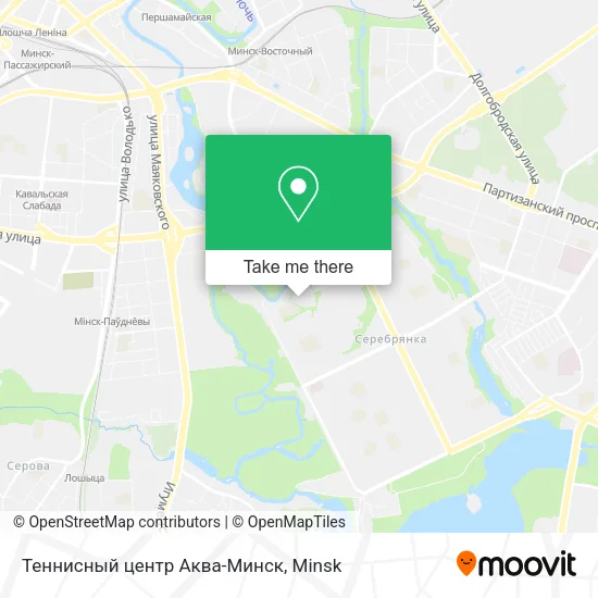 Теннисный центр Аква-Минск map