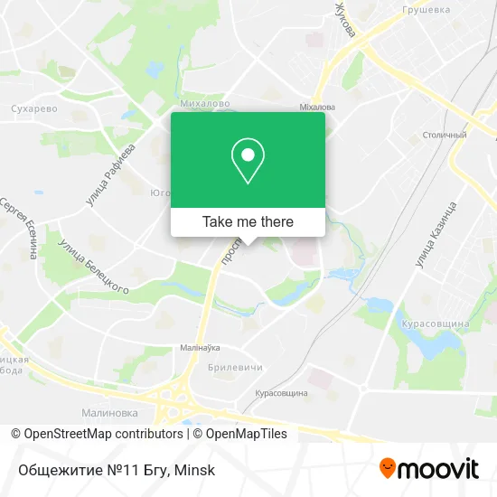 Общежитие №11 Бгу map