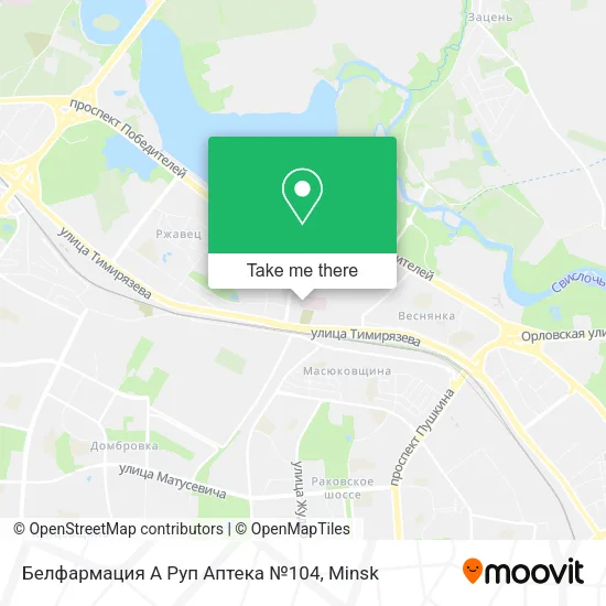 Белфармация А Руп Аптека №104 map