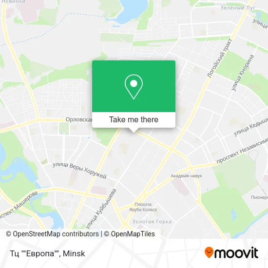 Тц ""Европа"" map