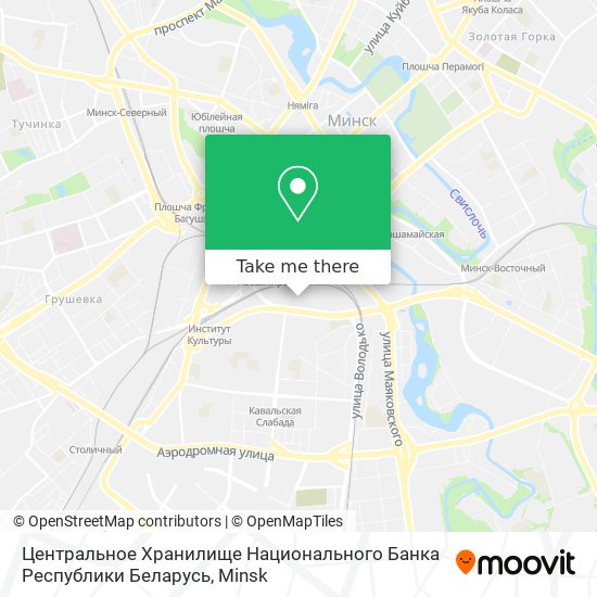 Центральное Хранилище Национального Банка Республики Беларусь map