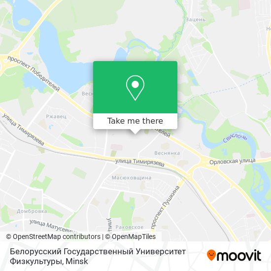 Белорусский Государственный Университет Физкультуры map