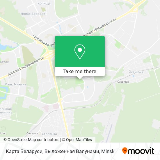 Карта Беларуси, Выложенная Валунами map