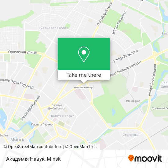 Акадэмія Навук map