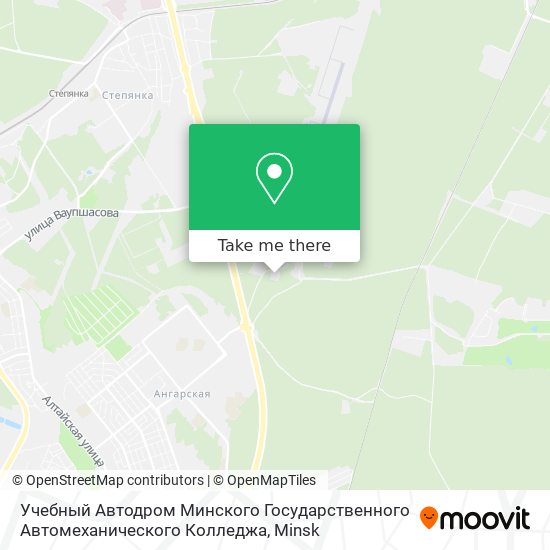 Учебный Автодром Минского Государственного Автомеханического Колледжа map