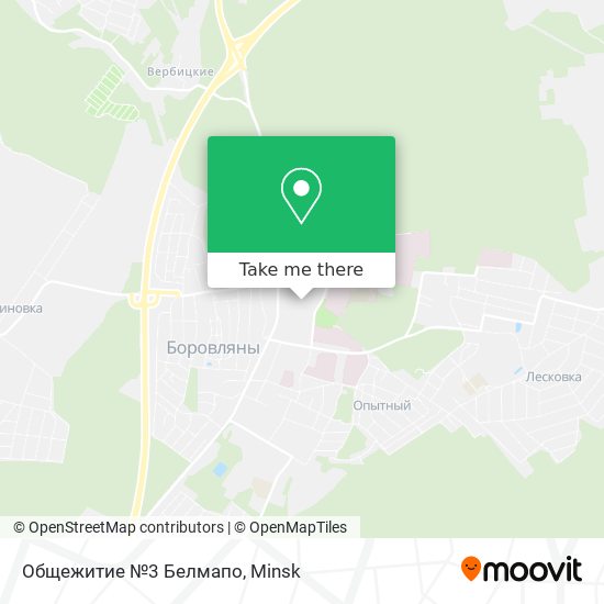 Общежитие №3 Белмапо map