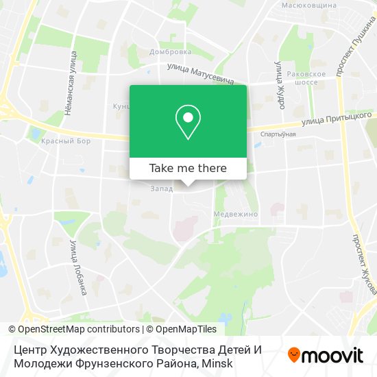 Центр Художественного Творчества Детей И Молодежи Фрунзенского Района map