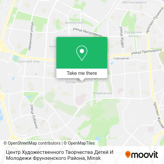 Центр Художественного Творчества Детей И Молодежи Фрунзенского Района map