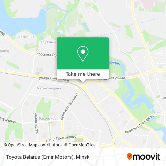Toyota Belarus (Emir Motors) map