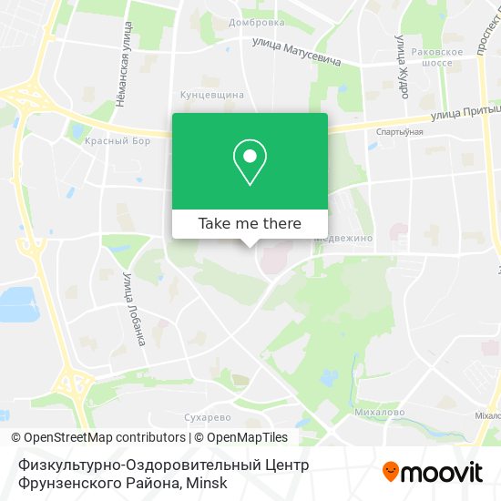 Физкультурно-Оздоровительный Центр Фрунзенского Района map