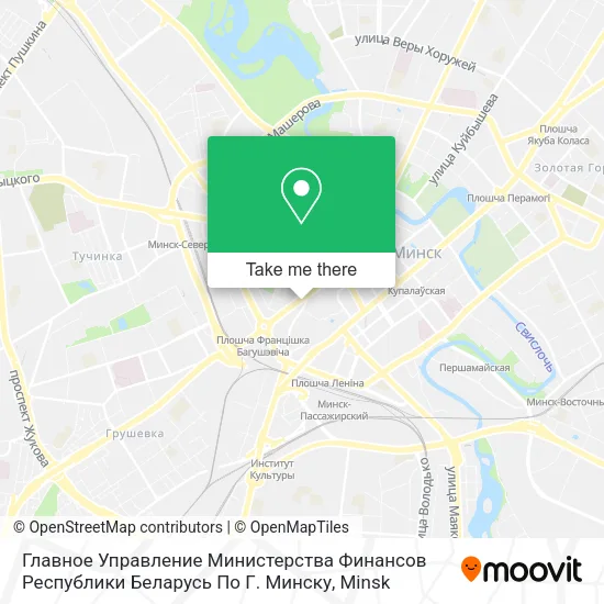 Главное Управление Министерства Финансов Республики Беларусь По Г. Минску map