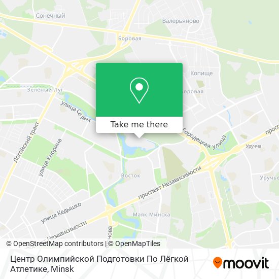 Центр Олимпийской Подготовки По Лёгкой Атлетике map