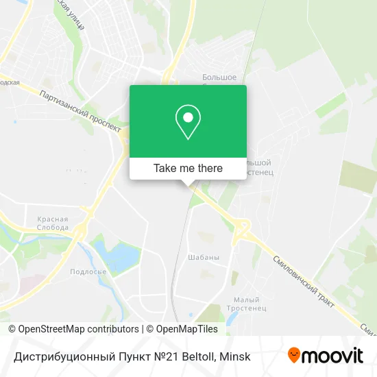 Дистрибуционный Пункт №21 Beltoll map