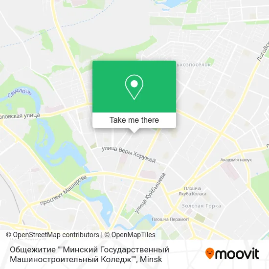 Общежитие ""Минский Государственный Машиностроительный Коледж"" map