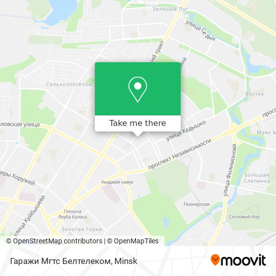 Гаражи Мгтс Белтелеком map