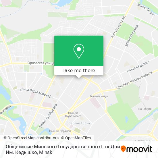 Общежитие Минского Государственного Птк Дпи Им. Кедышко map