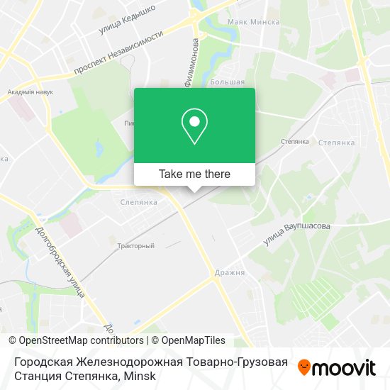 Городская Железнодорожная Товарно-Грузовая Станция Степянка map