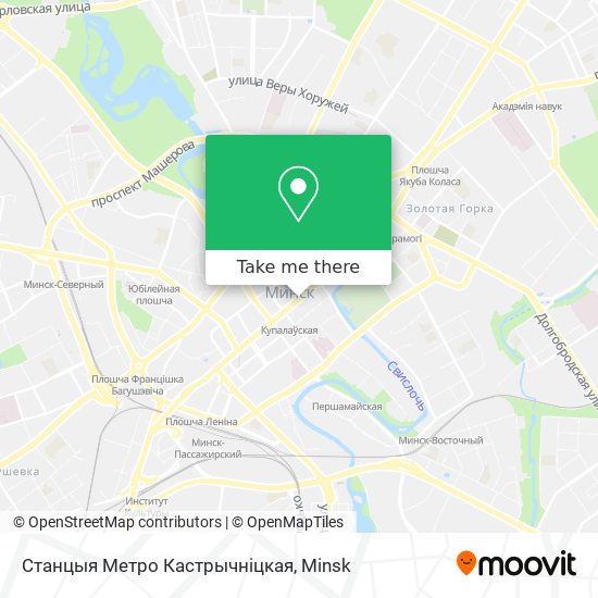 Станцыя Метро Кастрычніцкая map