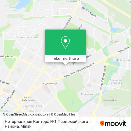 Нотариальная Контора №1 Первомайского Района map