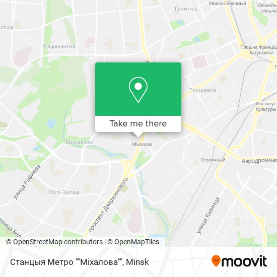 Станцыя Метро ""Міхалова"" map