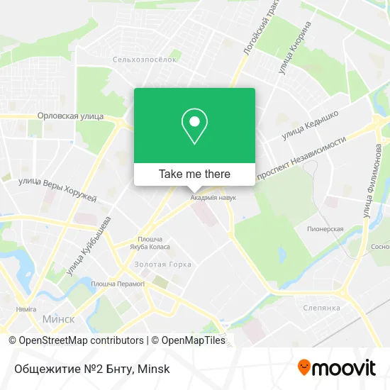 Общежитие №2 Бнту map