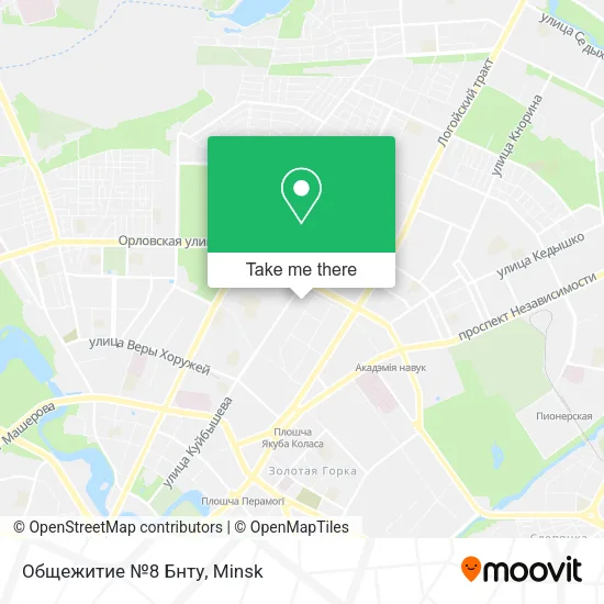 Общежитие №8 Бнту map