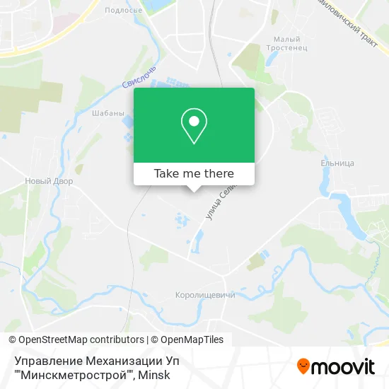 Управление Механизации Уп ""Минскметрострой"" map