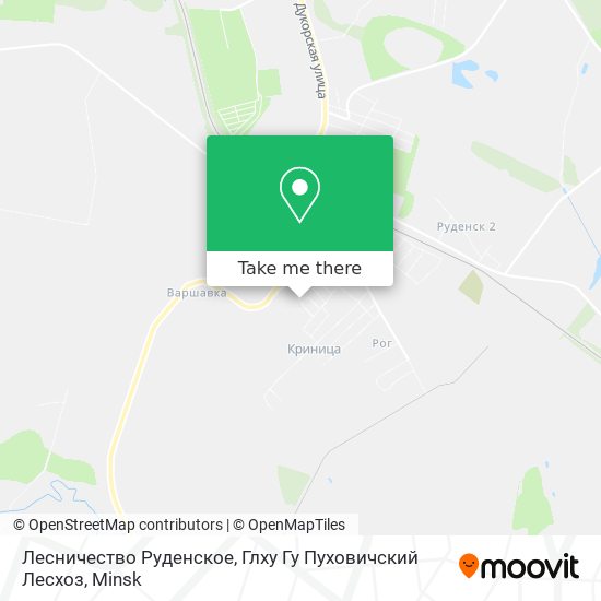 Лесничество Руденское, Глху Гу Пуховичский Лесхоз map