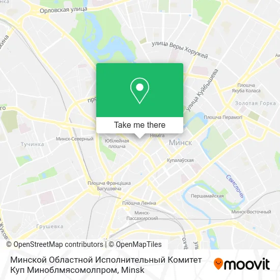 Минской Областной Исполнительный Комитет Куп Миноблмясомолпром map
