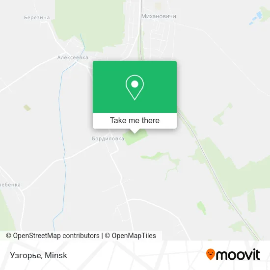 Узгорье map