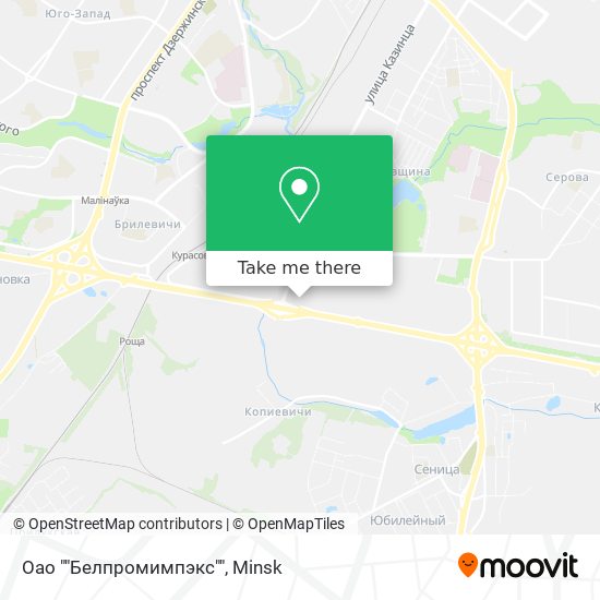 Оао ""Белпромимпэкс"" map