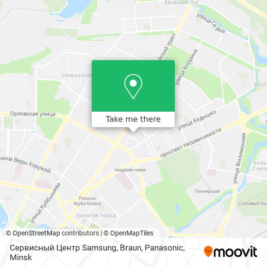 Сервисный Центр Samsung, Braun, Panasonic map