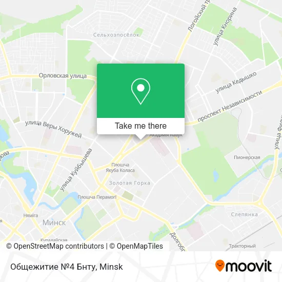 Общежитие №4 Бнту map